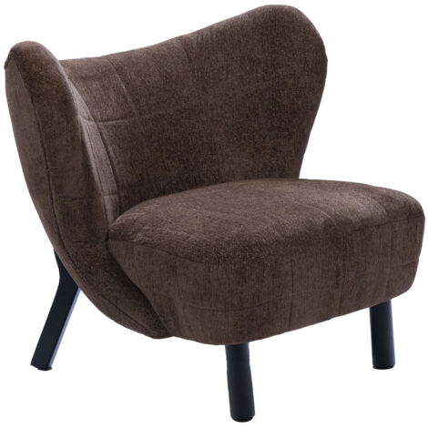 Fauteuil crapaud pieds métal et velours - GASPARD