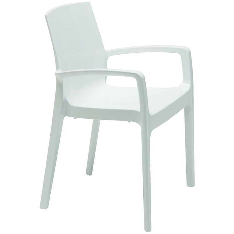 Fauteuil cream empilable / Blanc/ 58x51x82 - Blanc