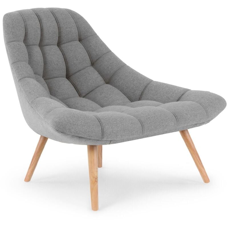 Fauteuil Danios Tissu Gris clair