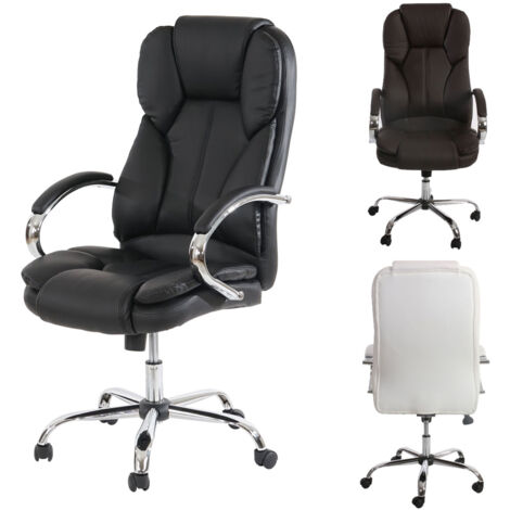 Fauteuil de bureau américain Kansas XXL, fauteuil manager, charge 150kg, similicuir  noir