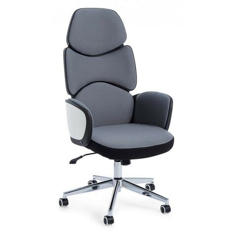 Fauteuil de bureau avec accoudoirs en tissu ARMSTRONG Gris Foncé 64x69 x h118,5 - 128 cm
