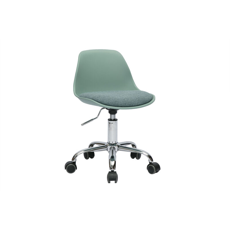 Miliboo - Fauteuil de bureau vert de gris enfant à roulettes steevy