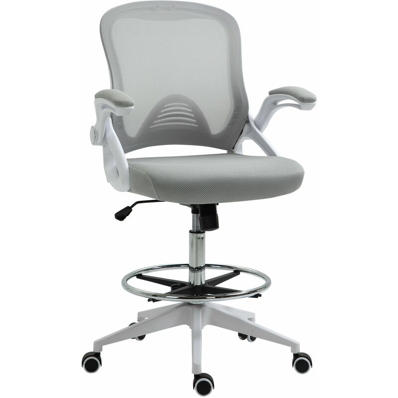 Vinsetto – Fauteuil de bureau réglable 64L x 60l x 106-126H cm – Assise haute pivotante 360° – Maille respirante – Charge max. 120 Kg