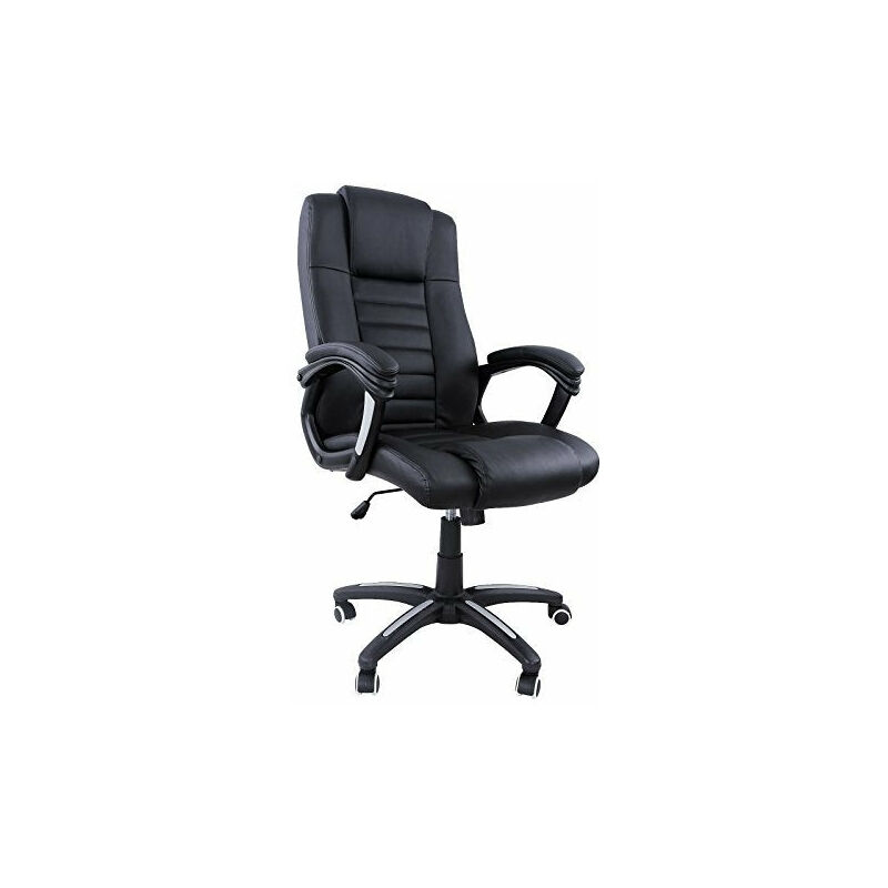 Fauteuil de bureau chaise siège noir ergonomique classique 150 kg max - Noir