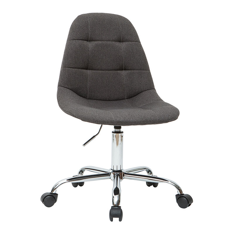Fauteuil de bureau design tissu gris foncé COX