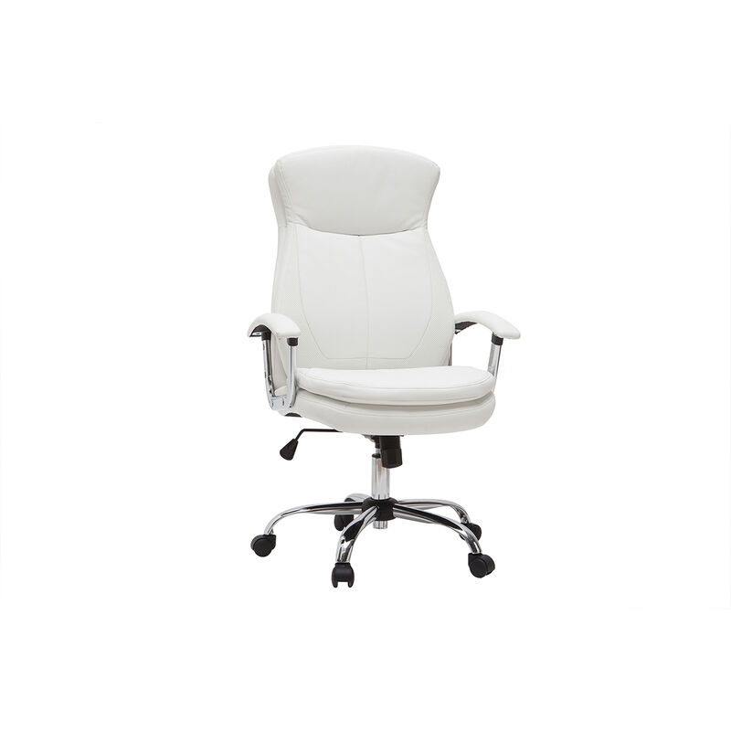 Fauteuil de bureau design blanc WALL STREET