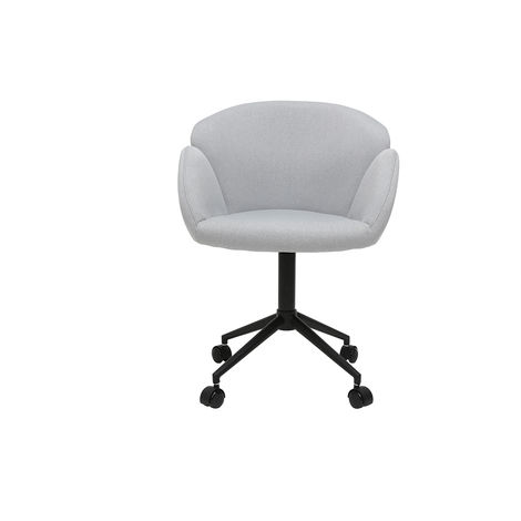 Fauteuil De Bureau Design En Tissu Gris Clair Rhapsody Miliboo Stephane Plaza 46901