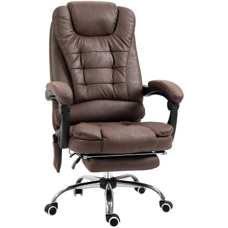 HOMCOM Chaise de bureau velours fauteuil bureau massant coussin lombaire  intégré hauteur réglable pivotante 360° gris clair