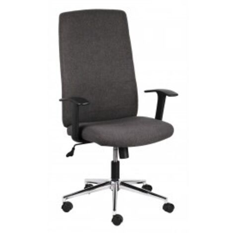 Fauteuil de bureau directionnel en tissu gris oscillant