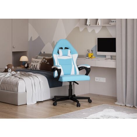 DECO IN PARIS Fauteuil de bureau en tissu noir et blanc GHOST