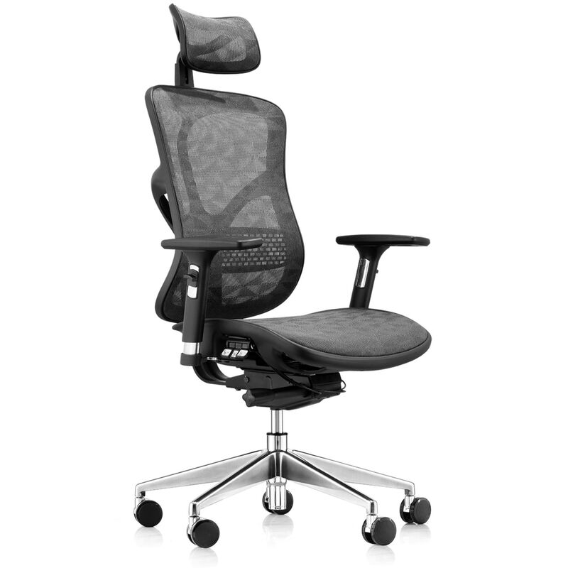Fauteuil de bureau ergonomique Aviles avec Dossier inclinable noir