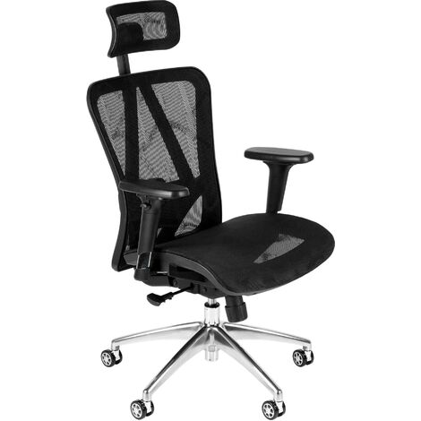 Fauteuil de bureau ergonomique rotatif Walker Hauteur et appui-tête ajustables noir