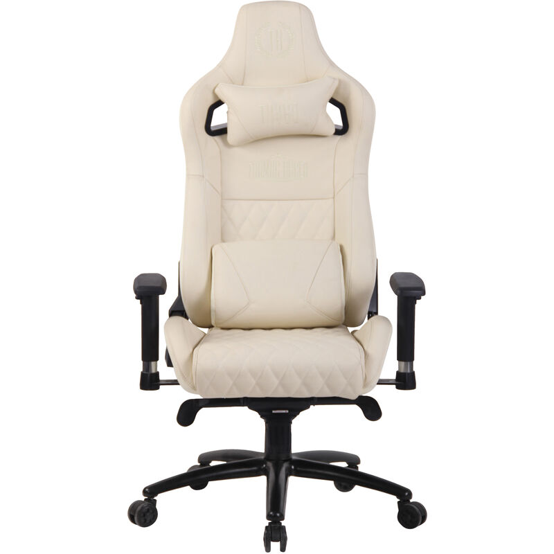 CLP - Chaise présidentielle avec une apparence moderne en réel en cuir diverses couleurs colore : Crème