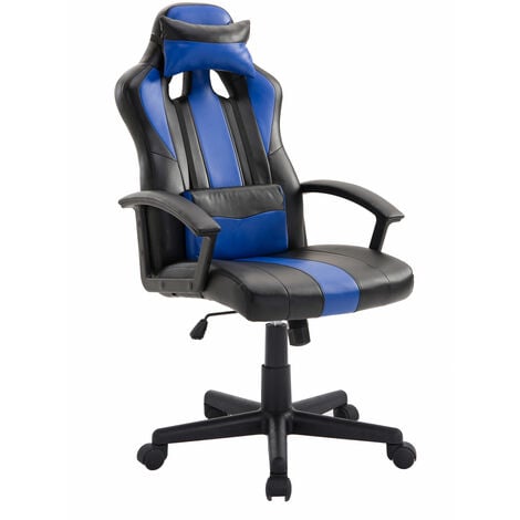 Fauteuil De Bureau Gamer Noir Et Bleu Crash Bur05b