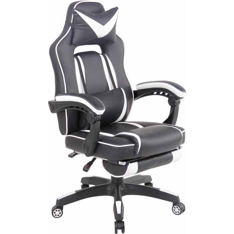 Fauteuil de bureau Heat en similicuir Noir / Blanc