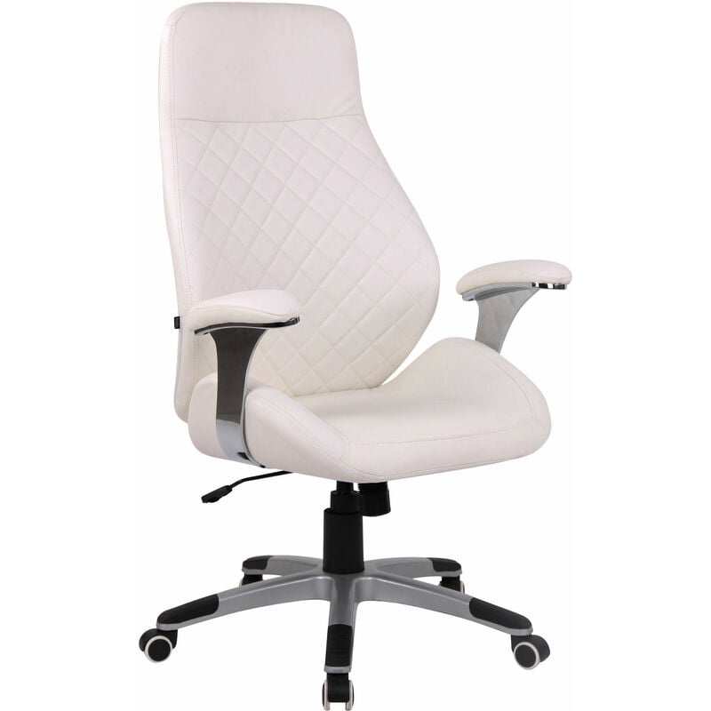 Office de chaise ergonomique en cuir écologique avec accoudoirs Directeur en plein essor de différentes couleurs Couleur : Blanc