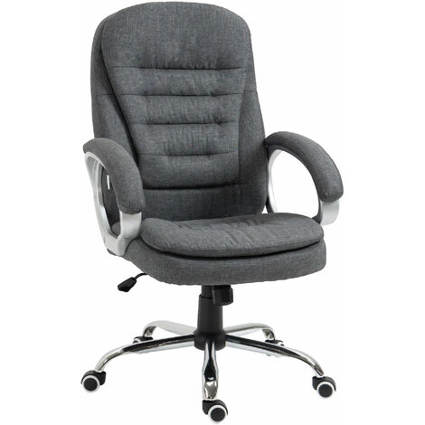 Fauteuil de bureau manager grand confort toile lin