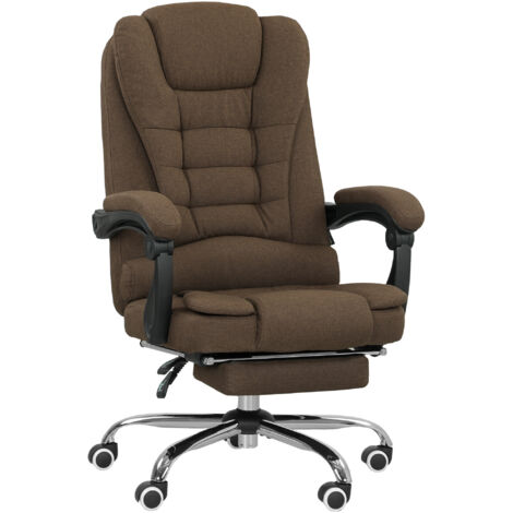 Fauteuil de bureau manager dossier inclinable HARRISON lin beige