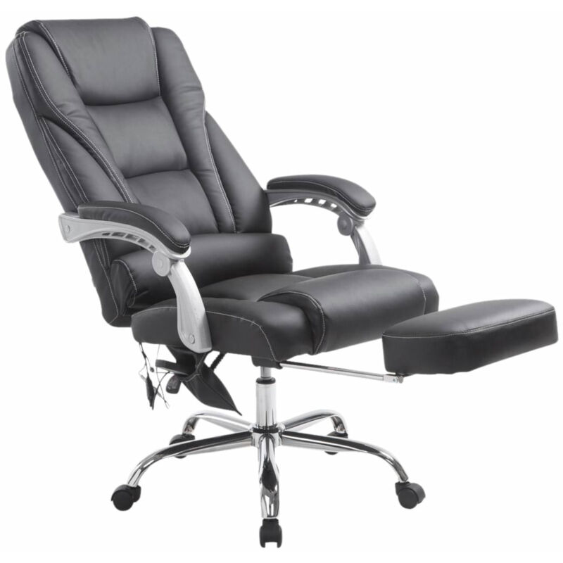 CLP - Chaise massive avec roues et rembourrage épais idéal pour le bureau diverses couleurs colore : noir