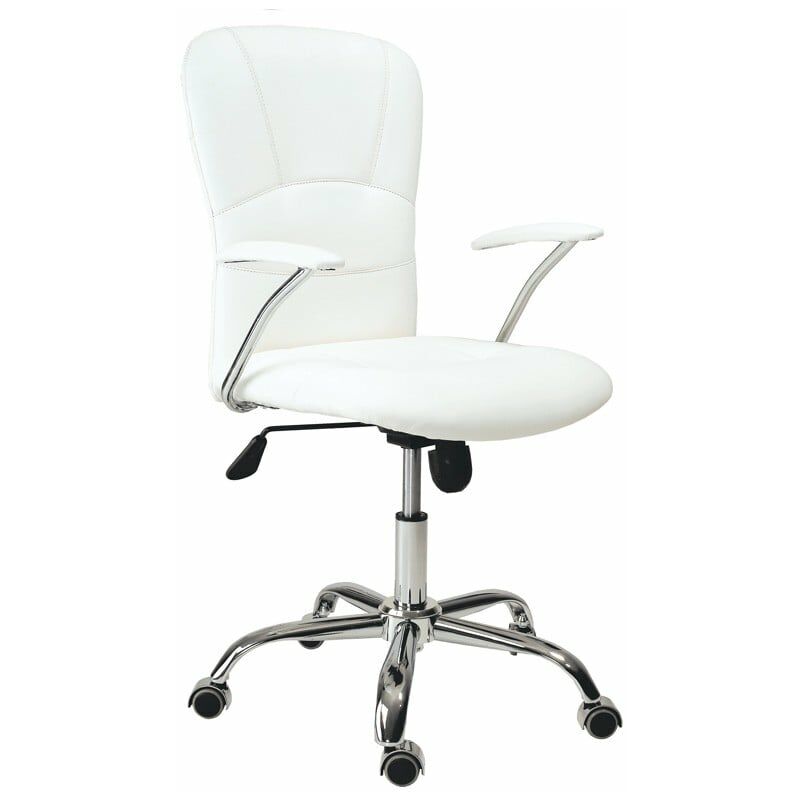 Fauteuil de bureau pivotant blanc fauteuil de bureau pivotant blanc en simili-cuir bureau avec mécanisme de pivotement meubles