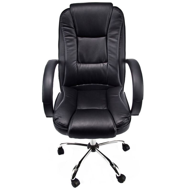 Chaise de bureau pivotante inclinable fauteuil manager ordinateur similcuir noir