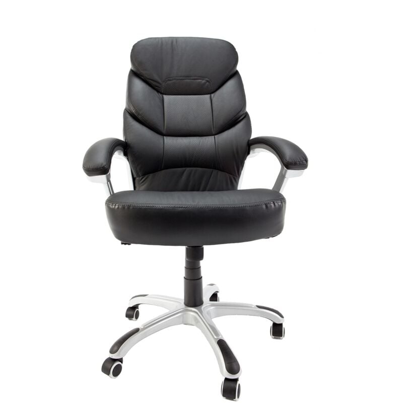 Idralite - Fauteuil de bureau ergonomique chaise pivotant pour ordinateur similcuir noir