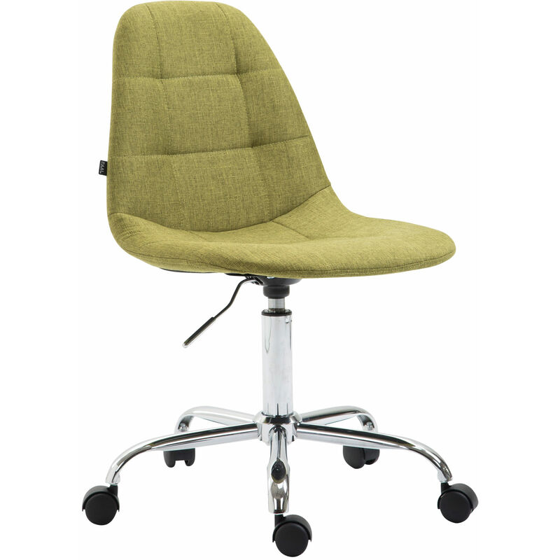 Chaise de bureau en chaise en tissu travaille avec des roues modernes élégantes différentes couleurs Couleur : Vert