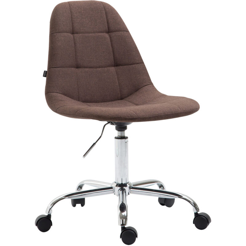 CLP - Chaise de bureau en chaise en tissu travaille avec des roues modernes élégantes différentes couleurs Couleur : marron