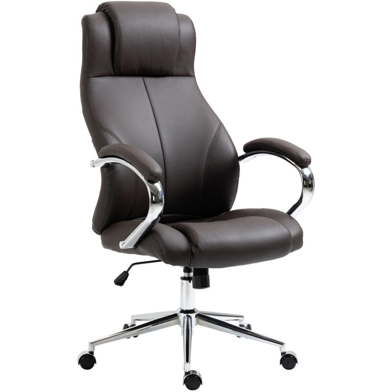 Chaise de bureau exclusive avec une apparence moderne en cuir réel en différentes couleurs colore : marron