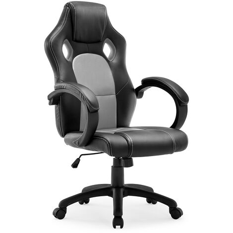 Fauteuil de bureau, Chaise Gaming, Ergonomique, En Similicuir, Haute Dossier, Pivotant, Bleu -IntimaTe WM Heart