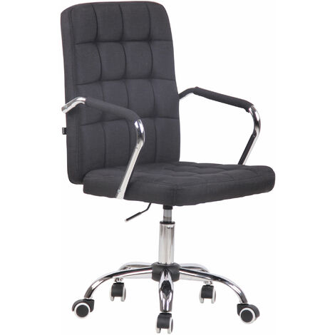 Fauteuil de bureau Terni Noir Tissu