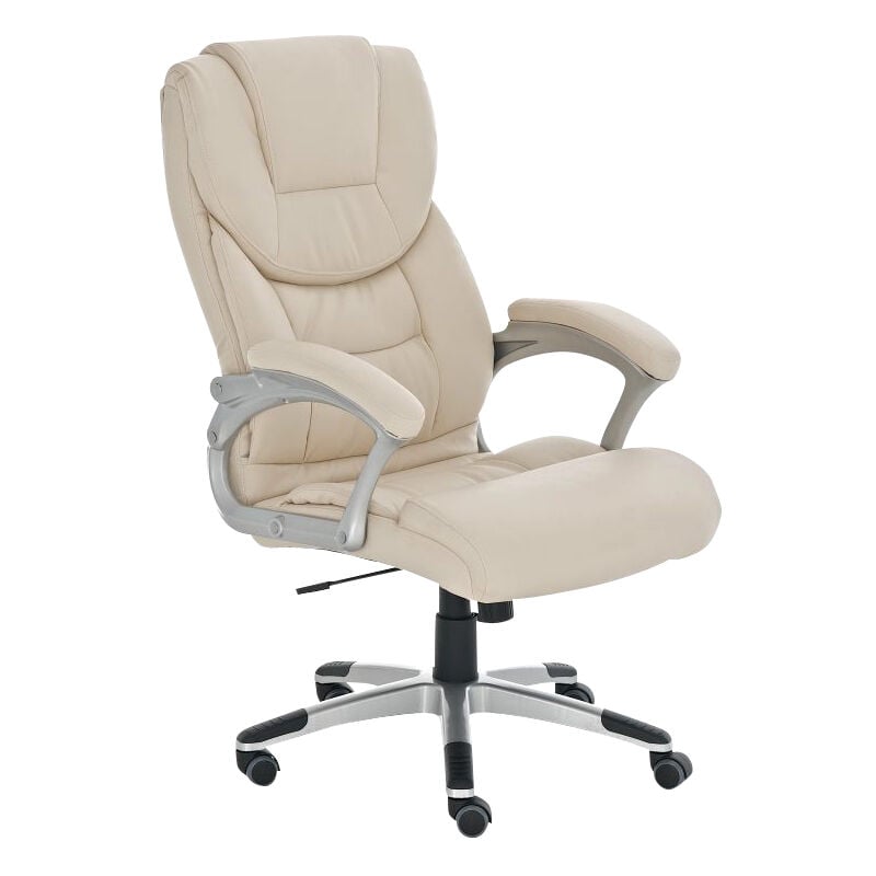 Chaise de bureau avec siège confortable et ergonomique de différentes couleurs comme colore : Crème