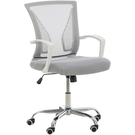Fauteuil de bureau Tracy Chrome Gris clair