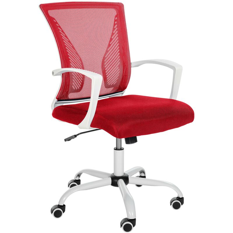 CLP - Fauteuil de bureau Tracy rouge Blanc