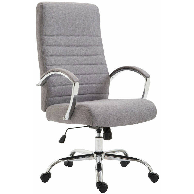 CLP Fauteuil de bureau Valais en tissu , Gris