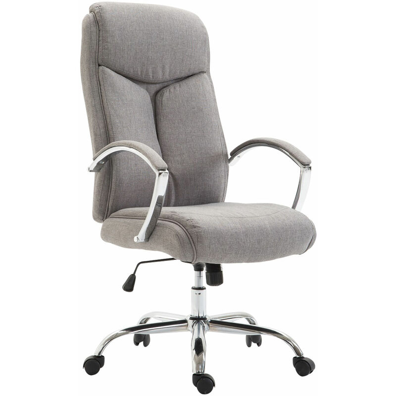 Chaise de bureau avec roues et accoudoirs Design élégant en différentes couleurs tissu colore : Gris