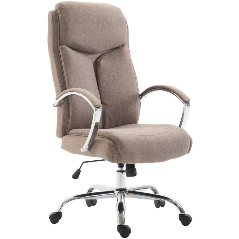 Chaise de bureau VAUD XL en tissu gris tourterelle