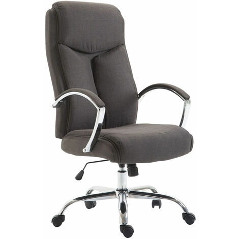 Fauteuil de bureau XL Vaud tissu Gris foncé