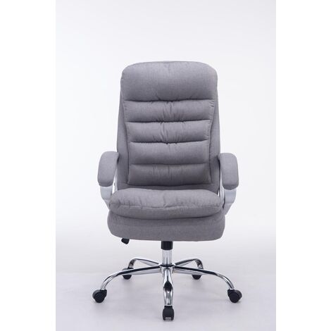 Fauteuil de bureau XXL Vancouver Tissu Gris