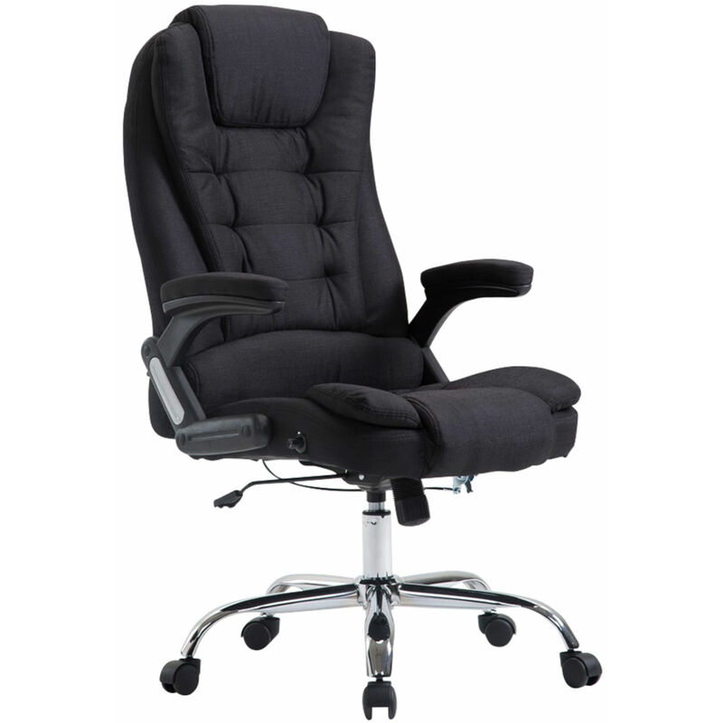 CLP - Chadin de bureau avec design unique rembourré en différentes couleurs tissu colore : noir