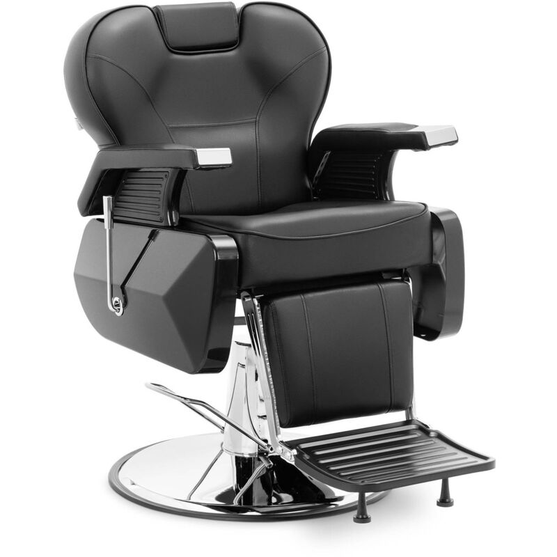 Fauteuil de coiffeur avec repose-pieds - 57-69 cm - 150 kg - Noir Fauteuil salon de coiffure Chaise de barbier