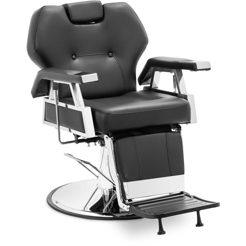 Fauteuil de coiffeur avec repose-pieds - 59-69 cm - 150 kg - Noir Fauteuil de coiffeur Fauteuil salon de coiffure Chaise de barbier