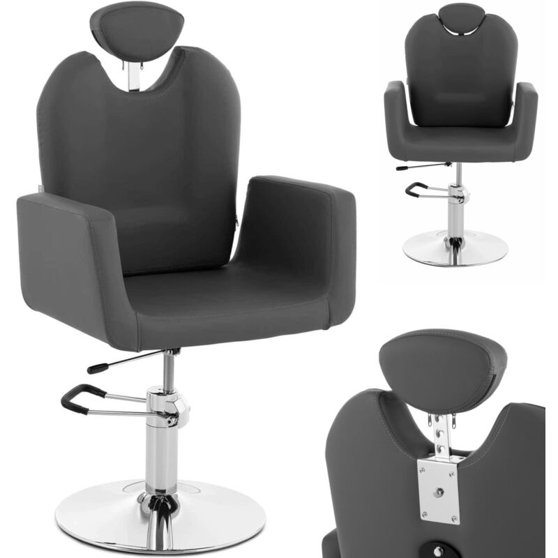 Fauteuil de coiffeur livorno gray 510 - 650 mm réglable en hauteur 150 kg