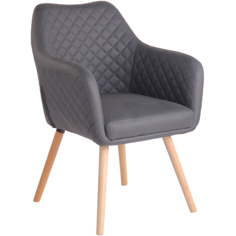 Fauteuil de design scandinave dans une chaise d'attente en cuir écho remplie de différentes couleurs Couleur : Gris