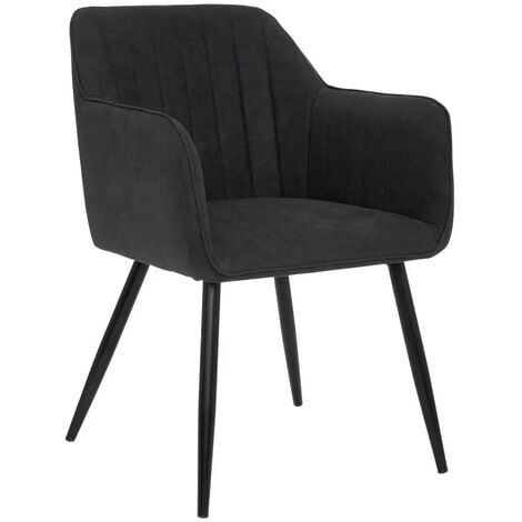 ATMOSPHERA CRÉATEUR D'INTÉRIEUR Fauteuil De Diner Visoca Noir Atmosphera