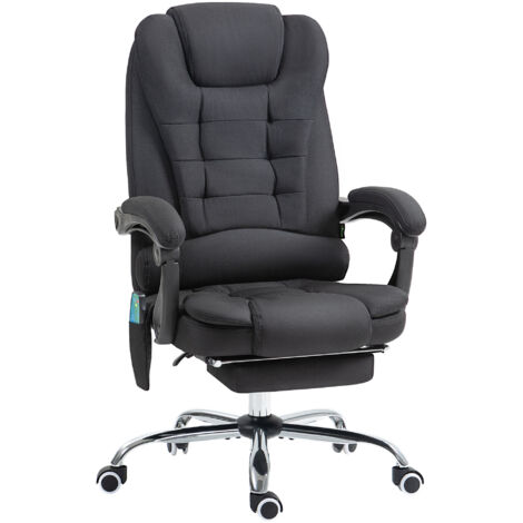 Fauteuil de direction chauffant massant JACKO noir