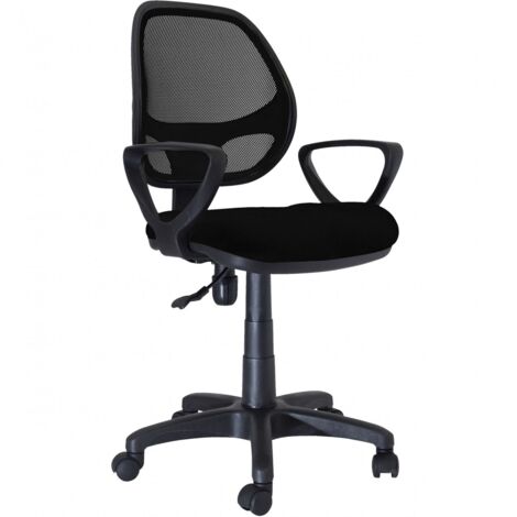 Fauteuil de direction perforé noir