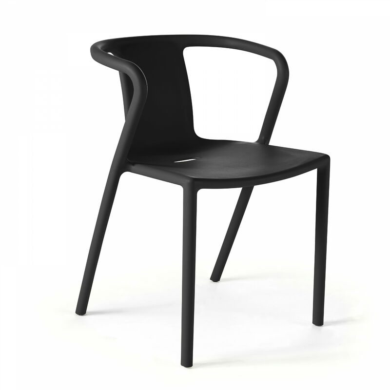 Fauteuil de jardin design en plastique noir