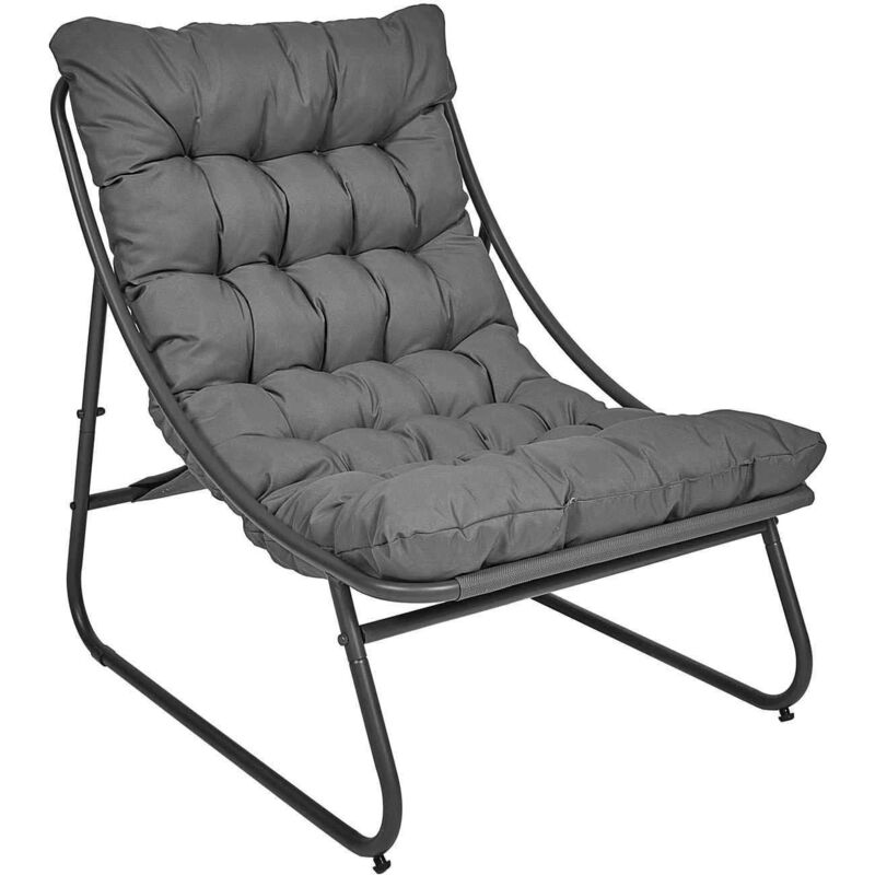 The Home Deco Factory - Fauteuil détente de jardin en métal Dolce vita