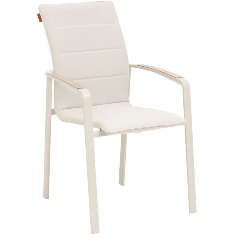 Fauteuil repas extérieur Diese ivoire/argile Hespéride